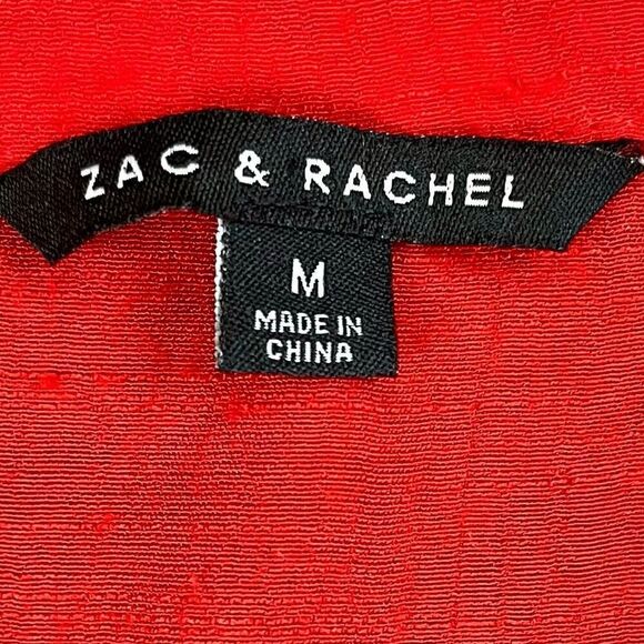 Zac & Rachel Floral Retro Button Up Long Sleeve Top Medium - Picture 9 of 11